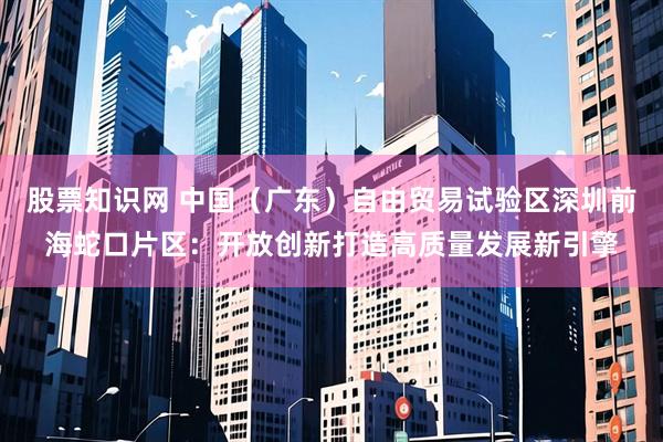 股票知识网 中国（广东）自由贸易试验区深圳前海蛇口片区：开放创新打造高质量发展新引擎